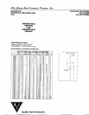 1N4460 Datasheet PDF New Jersey Semiconductor