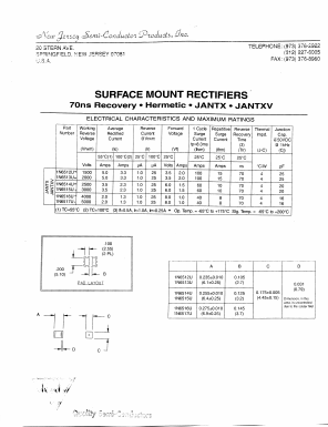 1N6512U Datasheet PDF New Jersey Semiconductor