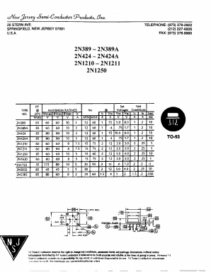 2N1210 Datasheet PDF New Jersey Semiconductor