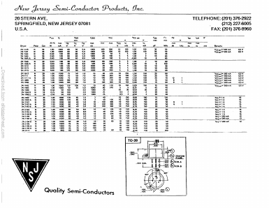 2N1574_ Datasheet PDF New Jersey Semiconductor