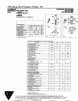 2N3072 Datasheet PDF New Jersey Semiconductor