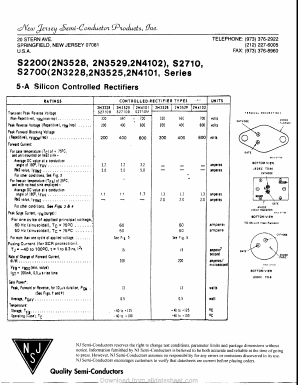 2N3525 Datasheet PDF New Jersey Semiconductor