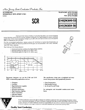 C140C Datasheet PDF New Jersey Semiconductor