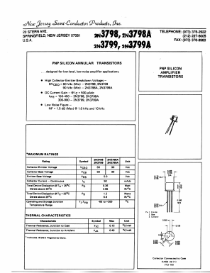 2N3799A Datasheet PDF New Jersey Semiconductor
