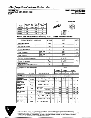 2N3958 Datasheet PDF New Jersey Semiconductor