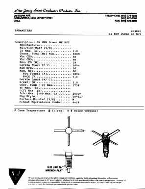 2N4040 Datasheet PDF New Jersey Semiconductor