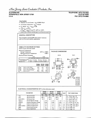 2N4044 Datasheet PDF New Jersey Semiconductor