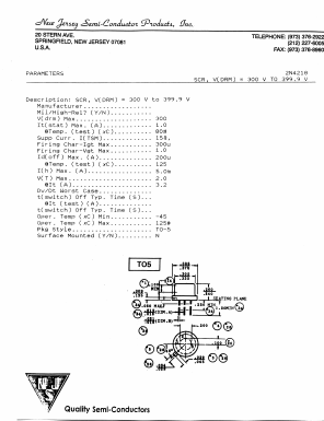 2N4218 Datasheet PDF New Jersey Semiconductor
