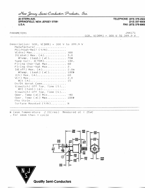 2N4171 Datasheet PDF New Jersey Semiconductor