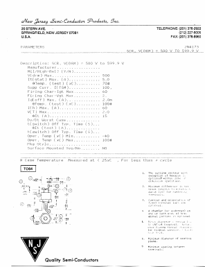 2N4173 Datasheet PDF New Jersey Semiconductor