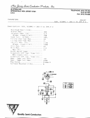 2N4187 Datasheet PDF New Jersey Semiconductor