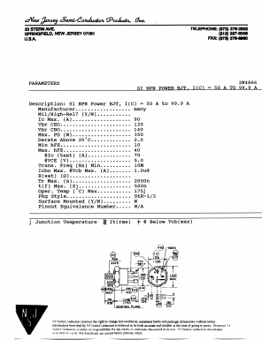 2N4866 Datasheet PDF New Jersey Semiconductor