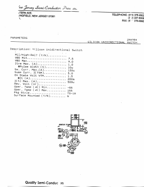 2N4984 Datasheet PDF New Jersey Semiconductor