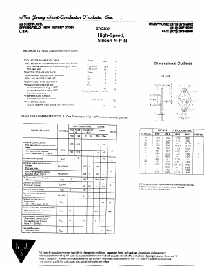 2N5202 Datasheet PDF New Jersey Semiconductor