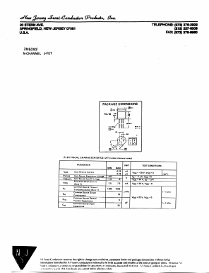 2N5393 Datasheet PDF New Jersey Semiconductor