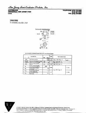 2N5395 Datasheet PDF New Jersey Semiconductor