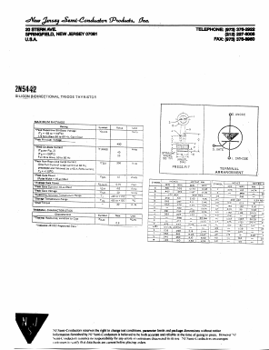 2N5442 Datasheet PDF New Jersey Semiconductor
