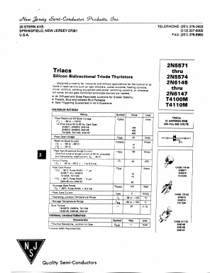 2N6146 Datasheet PDF New Jersey Semiconductor