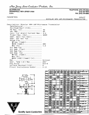 2N5637 Datasheet PDF New Jersey Semiconductor