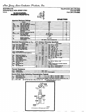 2N6788 Datasheet PDF New Jersey Semiconductor