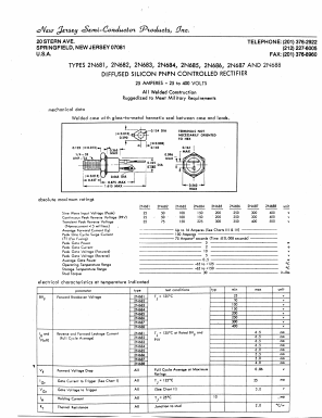 2N685 Datasheet PDF New Jersey Semiconductor