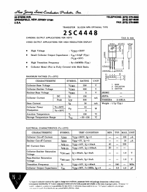 2SC4448 Datasheet PDF New Jersey Semiconductor