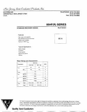 85HFR Datasheet PDF New Jersey Semiconductor