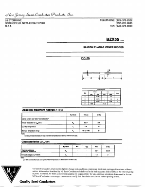 BZX55C6 Datasheet PDF New Jersey Semiconductor