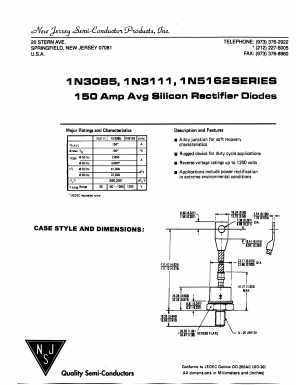 1N3111 Datasheet PDF New Jersey Semiconductor