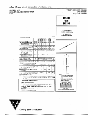 1N5391 Datasheet PDF New Jersey Semiconductor