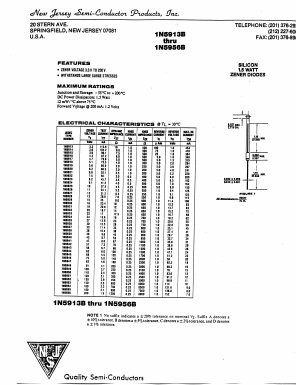 1N5945D Datasheet PDF New Jersey Semiconductor