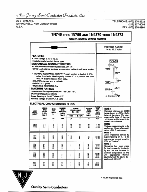 1N4370_ Datasheet PDF New Jersey Semiconductor