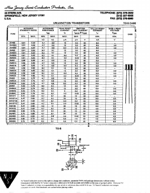 2N1671_ Datasheet PDF New Jersey Semiconductor