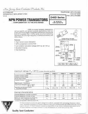 D40D5 Datasheet PDF New Jersey Semiconductor