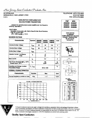 2N6059 Datasheet PDF New Jersey Semiconductor