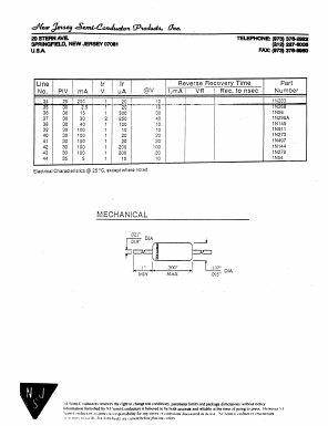 1N54 Datasheet PDF New Jersey Semiconductor