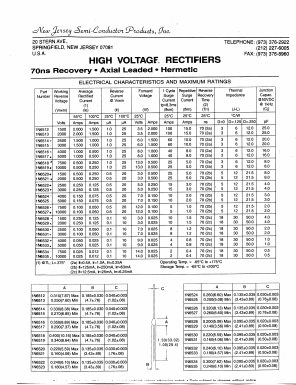 1N6513 Datasheet PDF New Jersey Semiconductor
