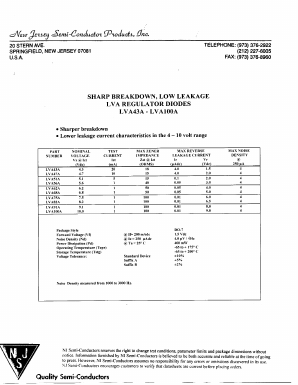 LVA43A Datasheet PDF New Jersey Semiconductor