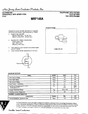 MRF148A Datasheet PDF New Jersey Semiconductor