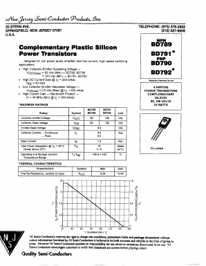 BD789 Datasheet PDF New Jersey Semiconductor