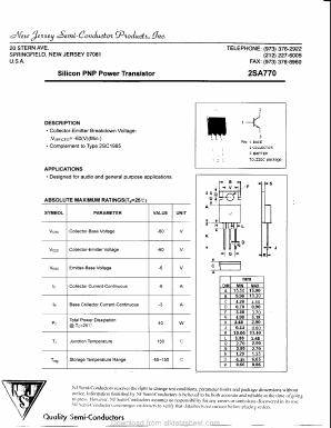 A770 Datasheet PDF New Jersey Semiconductor