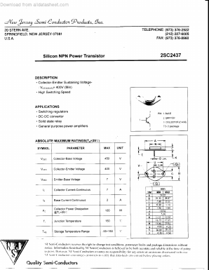 2SC2437 Datasheet PDF New Jersey Semiconductor