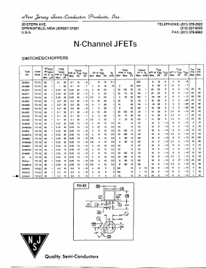 2N4856A Datasheet PDF New Jersey Semiconductor