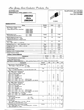 2N6347 Datasheet PDF New Jersey Semiconductor
