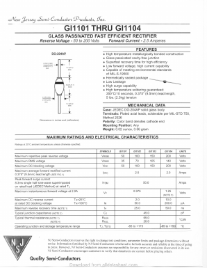 GI1101 Datasheet PDF New Jersey Semiconductor