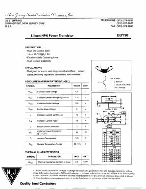 BDY90 Datasheet PDF New Jersey Semiconductor