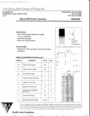 C4445 Datasheet PDF New Jersey Semiconductor