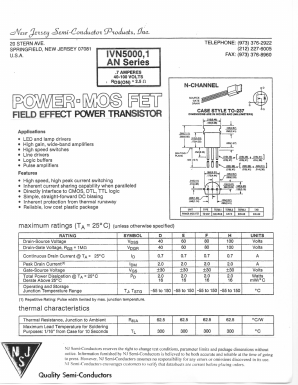 IVN5000ANE Datasheet PDF New Jersey Semiconductor