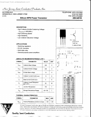 C4510 Datasheet PDF New Jersey Semiconductor