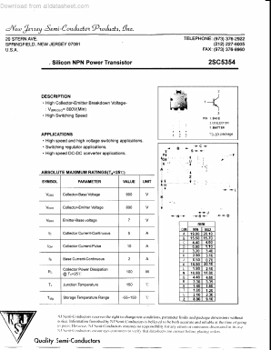 2SC5354 Datasheet PDF New Jersey Semiconductor